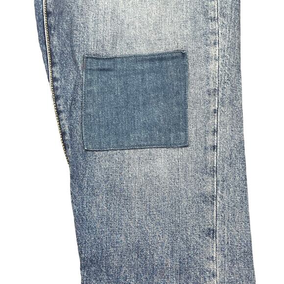 Universal Thread Boyfriend Denim Jeans Women’s Size 2/26R Cuffed Patched‎ - Picture 7 of 12
